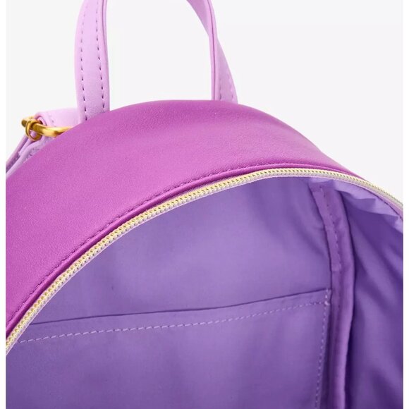 Loungefly Disney A Goofy Movie Roxanne dandelion Mini Backpack Purple NEW - Picture 10 of 11